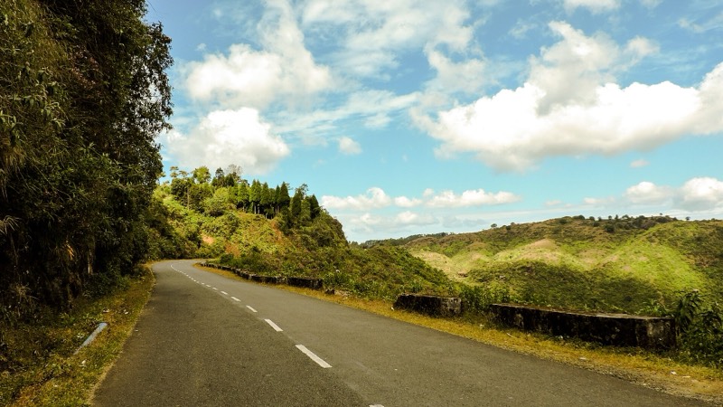 Hill road through the Khasi Hills